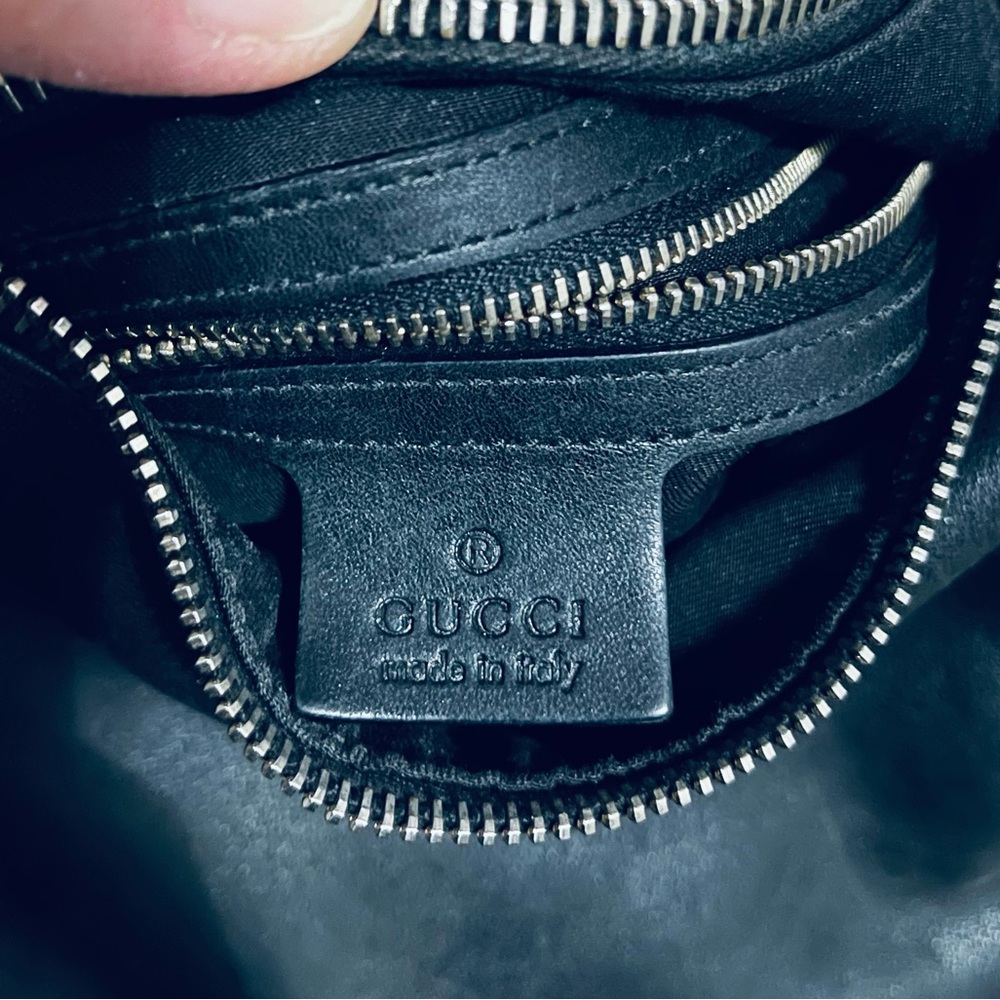 GUCCI Black Leather Medium Horsebit Hobo Shoulder Bag - Picture 13 of 14